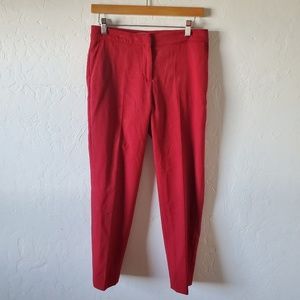 H&M Red Straigh Leg Dress Pants